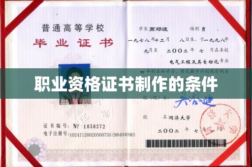 东丰职业资格证书制作的条件
